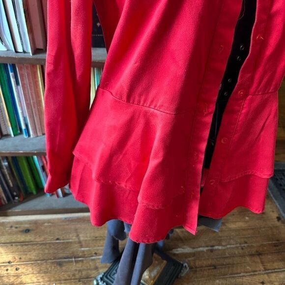 Reba western cowboycore red rodeo button down shirt - Picture 2 of 4